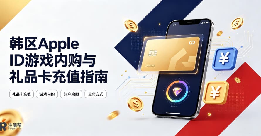 韩区Apple ID游戏内购与礼品卡充值实操指南：从兑换码到余额到账的完整链路
